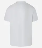 Remera marrón de algodón pima, corte comfort, cuello redondo y manga corta.