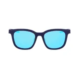 Lentes de sol Nike con montura rectangular azul marino y cristales celestes.