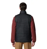 Chaleco acolchado Columbia con tecnología Omni-Shield que repele la humedad y las manchas. Cuenta con aislamiento térmico Thermarator de poliéster reciclado, cierre frontal completo, cuello alto y bolsillos laterales con cremallera.