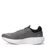 Championes de running Puma Scend Pro, color gris con detalles en negro y amarillo flúor.