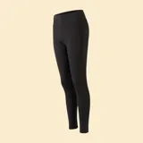 Legging deportivo de tiro alto en color negro, confeccionado en tejido elástico con bolsillos laterales integrados.