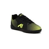 Championes de fútbol Austral para hombre, color negro con detalles en amarillo flúor.