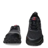 Championes de trail running New Balance Fresh Foam X Hierro v9, color negro con suela Vibram y detalles en naranja.