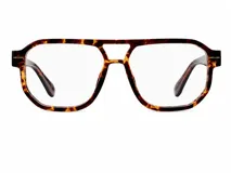 Armazón de receta Meller modelo Seba, con diseño estilo aviador geométrico y oversize. Presenta doble puente, montura de acetato con estampado carey y bordes biselados.