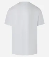 Remera de algodón pima Marfinno de color negro, con cuello redondo, manga corta y diseño liso de corte comfort.