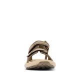 Sandalias de trekking Columbia modelo Konos Hiker 2-Strap, color arena, con dos tiras ajustables con velcro, confeccionadas en ante y piel sintética, con suela dentada de alta tracción y tecnología Omni-Max.