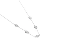 Collar de plata 925 con dije de turquesa blanca.