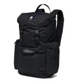 Mochila Columbia Trail Traveler de 28 litros, color negro, con múltiples bolsillos con cierre, compartimento para laptop y tiras acolchadas ajustables.