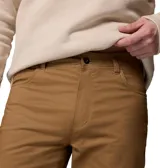 Pantalon Columbia Rapid Rivers Fleece Omni-Shade color marrón, de corte recto y diseño liso, ideal para actividades al aire libre.