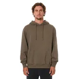 Canguro de felpa Katin de color marrón con capucha ajustable por cordón, bolsillo tipo canguro frontal y pequeño logo bordado en el pecho.