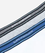 Pack de dos bóxers Lupo de algodón, uno azul marino y otro negro, con cintura elástica con el logo de la marca.