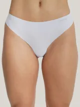 Colaless blanco de microfibra suave con bordes cortados a láser y logo de Calvin Klein estampado en la cadera.