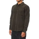 Camisa de manga larga confeccionada en pana de algodón, con corte clásico, cierre frontal de botones y bolsillo en el pecho.
