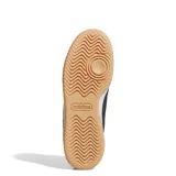 Championes urbanos Adidas Break Start 2000, de diseño robusto en color negro con las icónicas tres tiras laterales en blanco. Presenta una suela de goma color caramelo y una entresuela blanca, con el logo de la marca en la lengüeta.