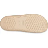 Sandalias tipo slide de la marca Crocs, con diseño de doble tira superior con perforaciones para personalización con Jibbitz. Fabricadas en material Croslite ligero y flexible, con plantilla ergonómica.