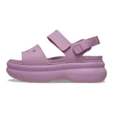 Sandalias Crocs modelo Soho color marrón, con plataforma alta, tiras ajustables de material sintético y plantilla LiteRide™.