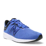 Championes deportivos New Balance modelo DRFT, confeccionados en malla técnica transpirable color azul con detalles en negro. Presentan el logo característico en los laterales, cierre con cordones y suela blanca con base negra.