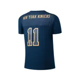 Remera de manga corta de hombre de los Chicago Bulls, de color negro, con cuello en V, panel superior de malla transpirable y escudo del equipo estampado en el pecho.