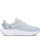 Championes de running Under Armour W Ascend, color celeste con suela blanca y detalles en azul marino. Parte superior de malla transpirable con refuerzos sintéticos y amortiguación Charged+.