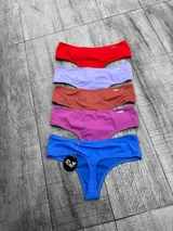 Pack de bombachas colaless de tiro alto en colores surtidos.