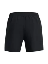Short de running Under Armour Launch de 5 pulgadas, color negro con logo blanco en la pierna izquierda.