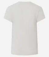 Remera deportiva de manga corta y cuello redondo, confeccionada en tejido crepe de poliamida. Presenta un diseño liso en color blanco con estampa frontal con la palabra 'Practice' en efecto gel.