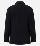 Blazer de sastrería marca Cortelle con diseño entallado tipo reloj de arena, solapas clásicas, cierre frontal de un botón, bolsillos con solapa y mangas largas.