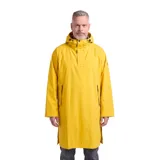 Pilot de lluvia impermeable Diadora, color amarillo, largo con capucha ajustable y bolsillos laterales.