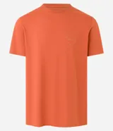Remera color ladrillo de corte clásico, confeccionada en algodón peruano. Presenta cuello redondo y mangas cortas. Estampado con lettering en el pecho.