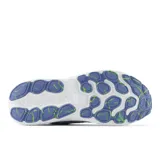 Championes de running New Balance Evoz v3, con capellada de malla técnica en color gris, entresuela Fresh Foam X blanca con detalles en verde neón y suela de goma con tracción.