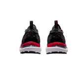 Championes de running Asics Gel-Cumulus 23 MK, para hombre. Capellada de malla tejida en tonos de gris y negro, con logo Asics en blanco y detalles en rojo.