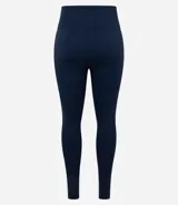 Pantalón legging deportivo de tiro alto, confeccionado en tejido seamless acanalado, con cintura elástica y ajuste ceñido al cuerpo.