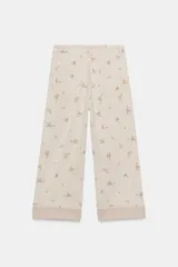 Jeans de tiro medio de la colección ZW de Zara, con diseño tapered leg y largo al tobillo. Color crudo con estampado floral delicado y rayas verticales sutiles, tiro medio con trabillas, cinco bolsillos, vuelta en el dobladillo y cierre frontal con cremallera y botón.