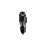 Botas Chelsea Saint Laurent Joe de cuero negro, con paneles laterales elásticos, detalle de costuras en el empeine y suela gruesa track con tacón bajo.