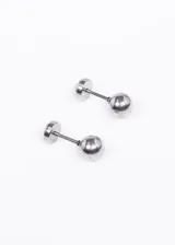 Par de caravanas abridoras de acero quirúrgico hipoalergénico, con esfera de 6mm de diámetro.