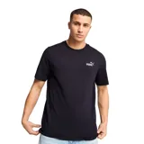 Remera de algodón color negro, con cuello redondo, mangas cortas y logo de la marca bordado en el pecho.