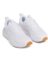 Championes de entrenamiento Under Armour Project Rock BSR 5, color blanco con suela de goma color caramelo. Presentan una parte superior de malla transpirable con refuerzos laterales y una mediasuela Charged Cushioning para mayor amortiguación y retorno de energía.