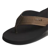 Ojotas Reef The Layback color marrón con plantilla negra.