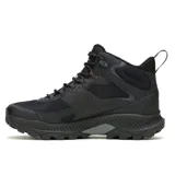 Bota de trekking Merrell modelo Speed Strike 2 Mid, color negro, con diseño atlético y membrana impermeable. Presenta parte superior de malla y cuero sintético, cuello acolchado, puntera reforzada y suela de goma con tracción duradera.