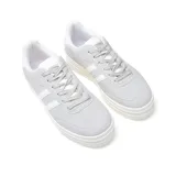 Championes urbanos de plataforma, color gris con detalles en blanco.