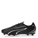 Championes de fútbol Puma Vitoria FG color amarillo flúor con detalles en negro, para hombre.