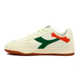 Championes Diadora Champion Wind para hombre, color beige con detalles en verde y naranja.