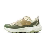 Championes deportivos American Sport modelo Petra, en color blanco con detalles en lila y gris, suela chunky con relieve y cordones ajustables.
