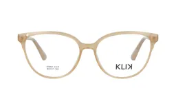 Lentes de armazón completo con diseño estilo cat-eye en color beige traslúcido. Fabricados en acetato, cuentan con un acabado brillante y patillas ergonómicas.