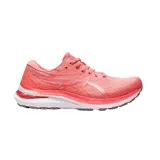 Championes de running Asics Gel-Kayano 29, color negro con detalles en fucsia y blanco. Presentan tecnología FF Blast+ en la entresuela para mayor amortiguación y diseño de malla transpirable.