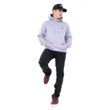 Buzo canguro lila con capucha y cordones ajustables. Logo de Volcom estampado en el pecho y en la manga izquierda.