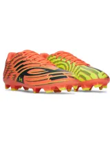 Championes de fútbol Under Armour Shadow Select 4 FG, color naranja con detalles en negro y amarillo.