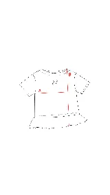 Remerón negro de cuello bote, con mangas tres cuartos y detalle de encaje en el ruedo. Confeccionado en malla fina de algodón.