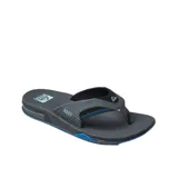 Ojotas Reef Fanning color gris con detalles en azul.