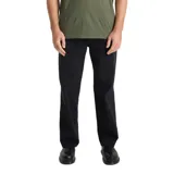 Pantalón utilitario negro de corte recto, con bolsillos laterales y traseros, ideal para uso diario.